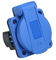 Розетка кабельная встраиваемая IEK Magnum РП12-3 16А 2Р+E 230В IР54 синий картинка 