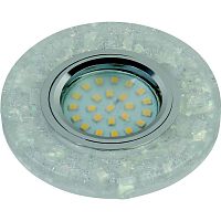 Светильник встраиваемый Fametto/Luciole DLS-L103 GU5.3 CHROME/CLEAR 65мм/35Вт+1Вт картинка 