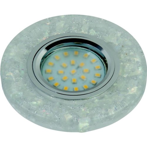 Светильник встраиваемый Fametto/Luciole DLS-L103 GU5.3 CHROME/CLEAR 65мм/35Вт+1Вт картинка 