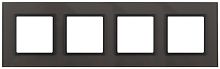 Рамка универсальная Эра Elegance 4-м. стекло серое/антрацит картинка