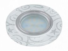 Светильник встраиваемый Fametto/Peonia DLS-P202 GU5.3 CHROME/WHITE 65мм/35Вт картинка 