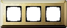 Рамка универсальная Gira ClassiX Art 3-м. латунь/латунь картинка
