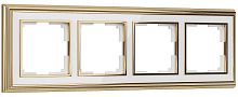 Рамка универсальная Werkel Palacio Classic 4-м. металл золото/белый картинка