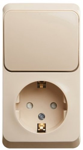 Блок накладной Systeme Electric Этюд розетка 1-м.+выключатель 1-кл. кремовый фото фото 2 Блок накладной Systeme Electric Этюд розетка 1-м.+выключатель 1-кл. кремовый картинка фото 2
