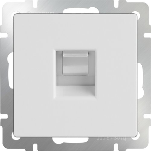 Розетка компьютерная без рамки Werkel 1-м. RJ45 5e белый глянцевый картинка фото 2