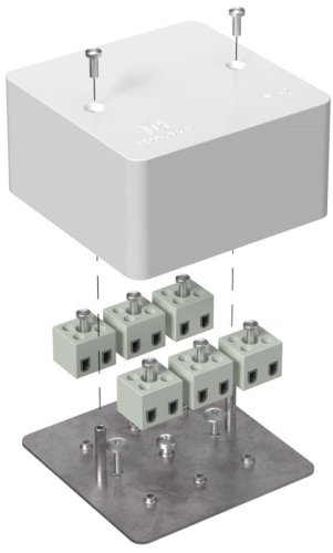Коробка огнестойкая для кабель-канала Промрукав 85x85x45мм 12x2,5мм IP40 белый Коробка огнестойкая для кабель-канала Промрукав 85x85x45мм 12x2,5мм IP40 белый