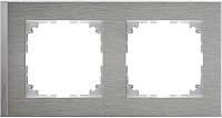 Рамка универсальная Schneider Electric Merten M-Pure Decor 2-м. нержавеющая сталь/алюминий