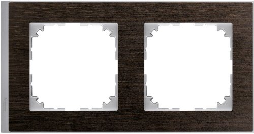 Рамка универсальная Schneider Electric Merten M-Pure Decor 2-м. венге/алюминий картинка