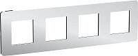 Рамка универсальная Schneider Electric Unica Studio Metal 4-м. хром/антрацит