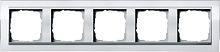 Рамка универсальная Gira Event Clear 5-м. белый глянец/алюминий картинка