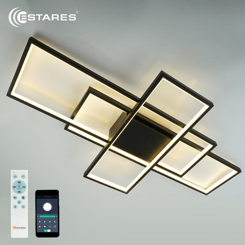 Светильник светодиодный (Люстра) ESTARES SVEN 120W 3S-APP-900x500x80-BLACK/WHITE-220-IP20 фото Светильник светодиодный (Люстра) ESTARES SVEN 120W 3S-APP-900x500x80-BLACK/WHITE-220-IP20 картинка