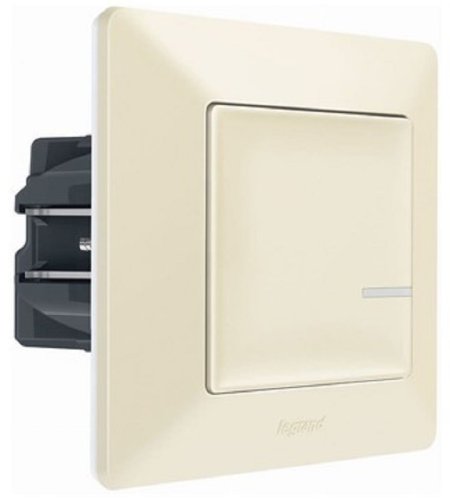 Умный выключатель с опцией диммирования 5-300Вт Valena Life Netatmo 1-кл. IP20 слоновая кость