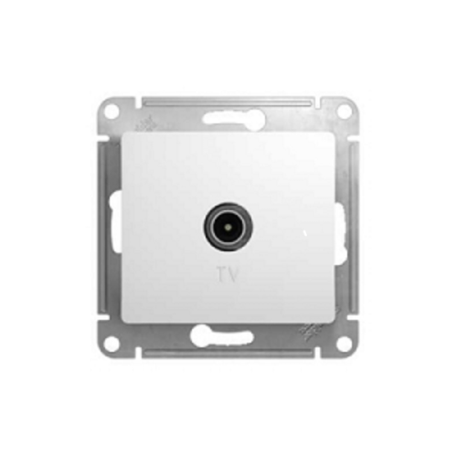 Розетка TV Оконечная без рамки Systeme Electric Glossa 1-м. белый картинка фото 2