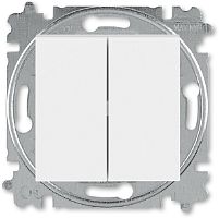 Переключатель без рамки ABB EPJ Levit 2-кл. проходной белый/ледяной картинка
