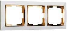 Рамка универсальная Werkel Snabb 3-м. белый/золото картинка