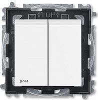 Выключатель без рамки ABB EPJ Levit 2-кл. IP44 белый/белый картинка