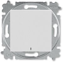 Выключатель с подсветкой без рамки ABB EPJ Levit 1-кл. серый/белый картинка