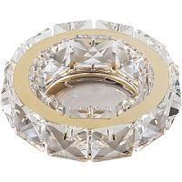 Светильник встраиваемый Fametto/Peonia DLS-P111 GU5.3 GOLD/CLEAR 65мм/50Вт картинка 