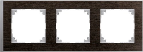 Рамка универсальная Schneider Electric Merten M-Pure Decor 3-м. венге/алюминий картинка