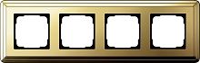 Рамка универсальная Gira ClassiX 4-м. латунь/латунь картинка