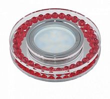 Светильник встраиваемый Fametto/Peonia DLS-P104 GU5.3 CHROME/RED 65мм/35Вт картинка 