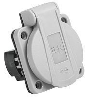 Розетка кабельная встраиваемая IEK Magnum РП13-3 16А 2Р+E 230В IР54 серый картинка 
