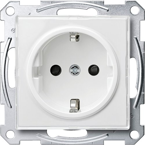 Розетка с заземлением без рамки Schneider Electric Merten M-Creativ 1-м 16А прозрачно/белый картинка