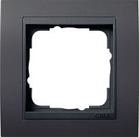 Рамка универсальная Gira Event Clear 1-м. алюминий/антрацит картинка