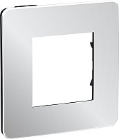 Рамка универсальная Schneider Electric Unica Studio Metal 1-м. хром/антрацит
