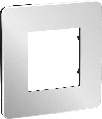 Рамка универсальная Schneider Electric Unica Studio Metal 1-м. хром/антрацит картинка