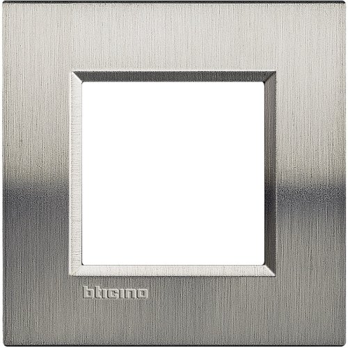 Рамка прямоугольная Legrand BTicino LivingLight 2 мод Фактурная сталь  картинка фото 3