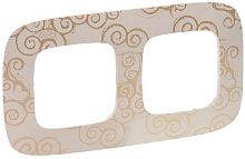 Рамка универсальная Legrand Valena Allure 2-м. нарцисс/золото картинка