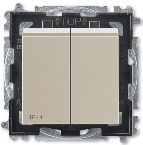 Выключатель без рамки ABB EPJ Levit 2-кл. IP44 кофе макиато/белый картинка