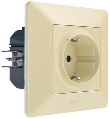 Умная розетка Valena Life Netatmo 1-м. шторки IP41 16А слоновая кость