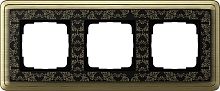 Рамка универсальная Gira ClassiX Art 3-м. бронза/черный картинка