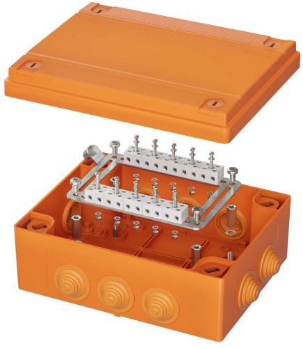Коробка огнестойкая DKC Vulcan 240x190x90мм 20x4мм IP55 оранжевый