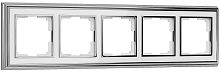 Рамка универсальная Werkel Palacio Classic 5-м. металл хром/белый картинка