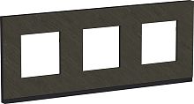 Рамка горизонтальная Schneider Electric Unica Studio Pure 3-м. камень/антрацит картинка