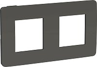 Рамка универсальная Schneider Electric Unica Studio Color 2-м. дымчато-серый/антрацит