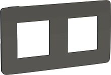 Рамка универсальная Schneider Electric Unica Studio Color 2-м. дымчато-серый/антрацит картинка