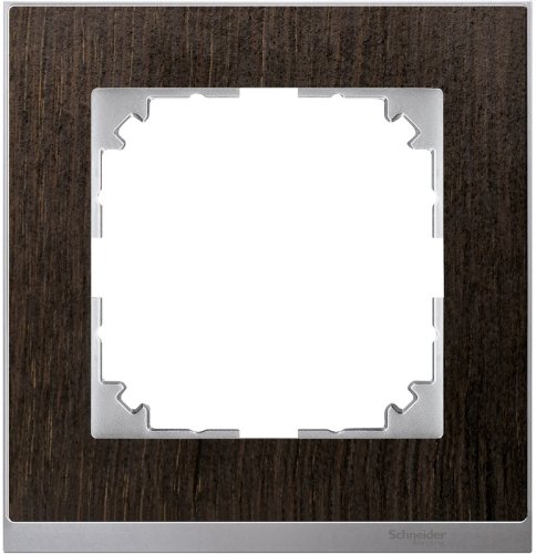 Рамка универсальная Schneider Electric Merten M-Pure Decor 1-м. венге/алюминий картинка
