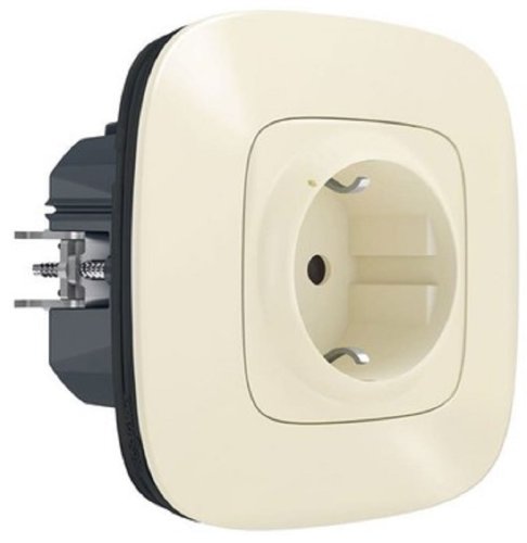 Умная розетка Valena Allure Netatmo 1-м. шторки IP41 16А слоновая кость