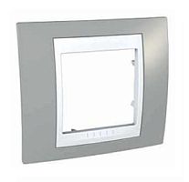 Рамка горизонтальная Schneider Electric Unica Хамелеон 1-м. серый/бежевый картинка