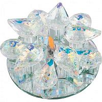 Светильник встраиваемый Fametto/Fiore DLS-F129 G4 GLASSY/RAINBOW 70мм/40Вт картинка 