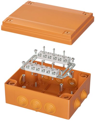 Коробка огнестойкая DKC Vulcan 240x190x90мм 12x10мм IP55 оранжевый