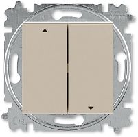 Выключатель жалюзи без фиксации без рамки ABB EPJ Levit 2-кл. кофе макиато/белый картинка