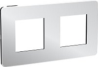 Рамка универсальная Schneider Electric Unica Studio Metal 2-м. хром/антрацит