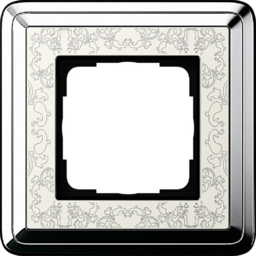 Рамка универсальная Gira ClassiX Art 1-м. хром/кремовый картинка