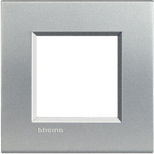 Рамка прямоугольная Legrand BTicino LivingLight 2 мод алюминий картинка фото 2