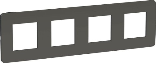 Рамка универсальная Schneider Electric Unica Studio Color 4-м. дымчато-серый/антрацит фото Рамка универсальная Schneider Electric Unica Studio Color 4-м. дымчато-серый/антрацит картинка